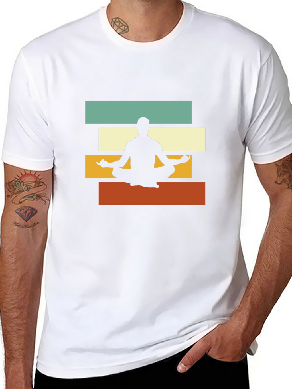 Retro Yoga Meditation T-Shirt - Zen Style