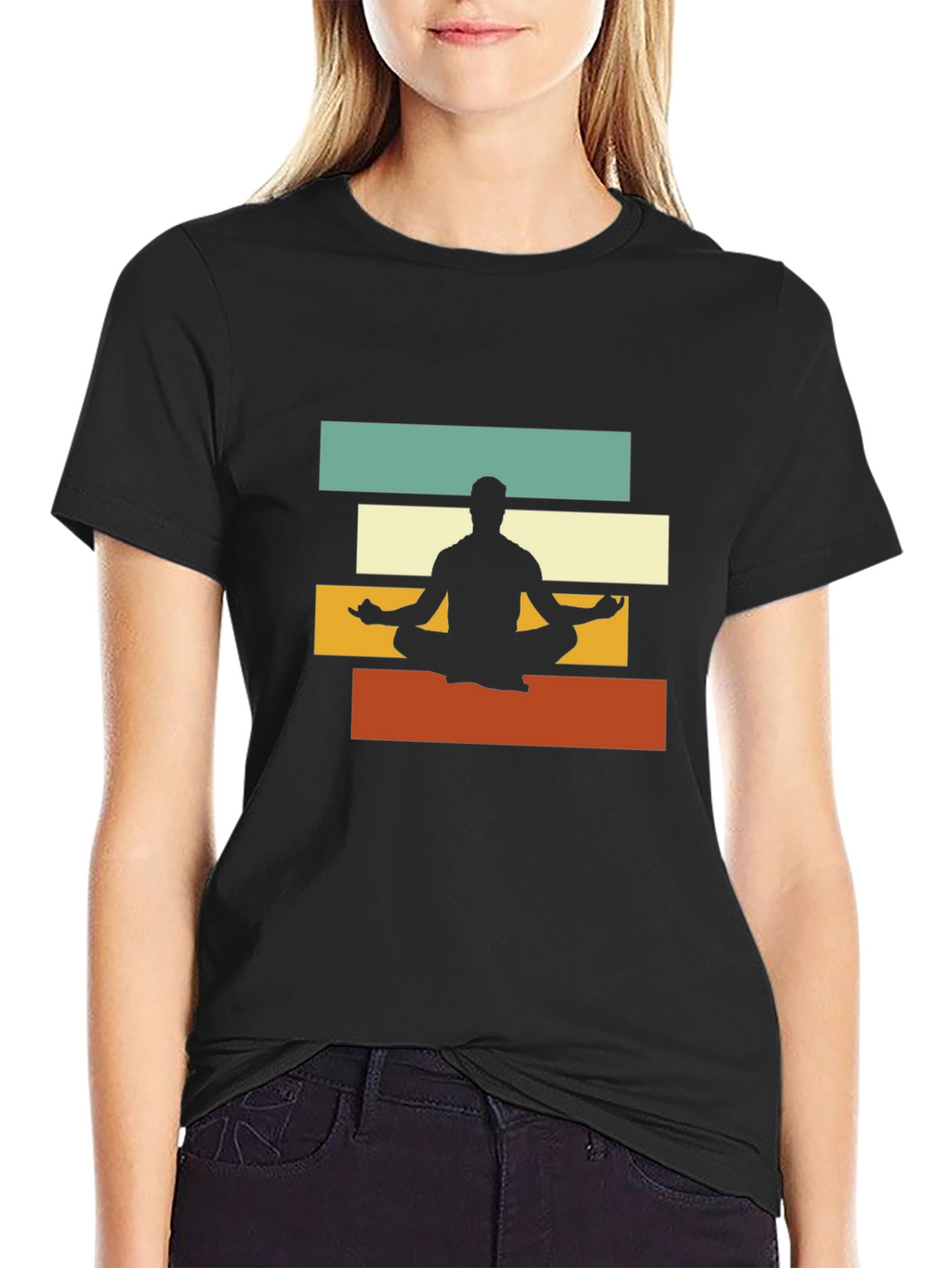 Retro Yoga Meditation T-Shirt - Zen Style