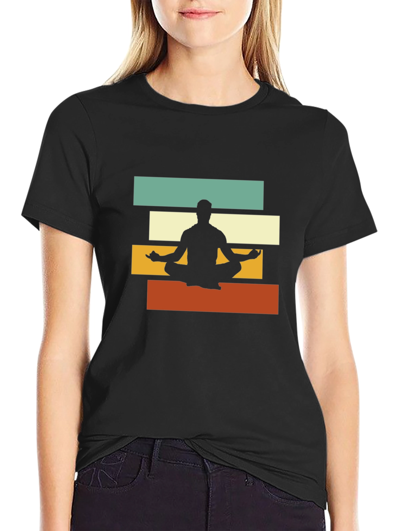 Retro Yoga Meditation T-Shirt - Zen Style