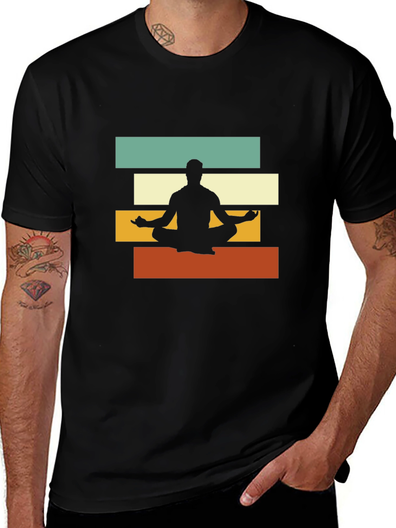 Retro Yoga Meditation T-Shirt - Zen Style