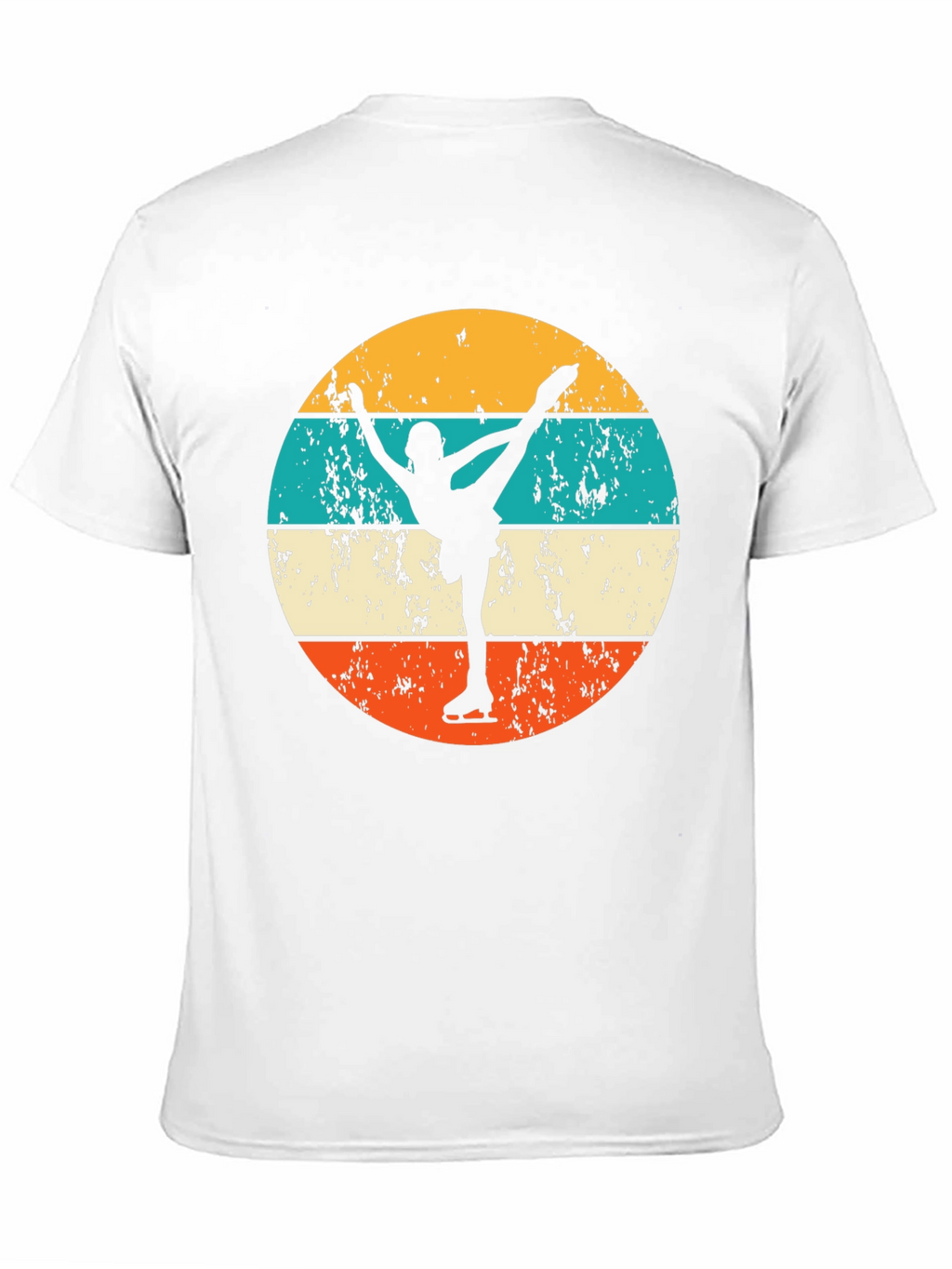 Retro Ice Skating T-Shirt - Figure Skater Silhouette Tee