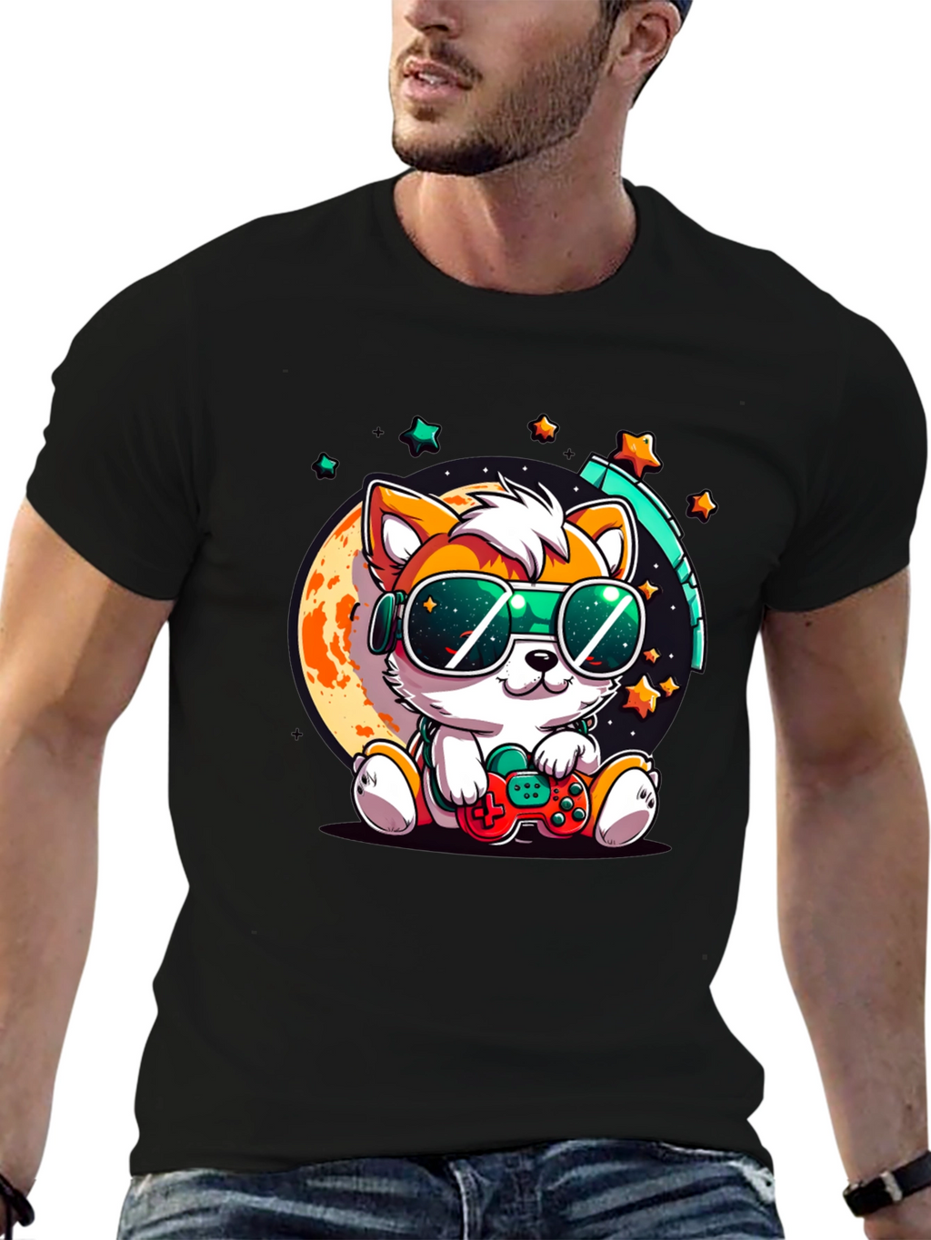 Cool Gamer Pup T-Shirt - Playful & Stylish!