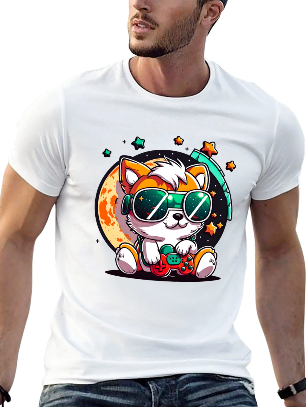 Cool Gamer Pup T-Shirt - Playful & Stylish!