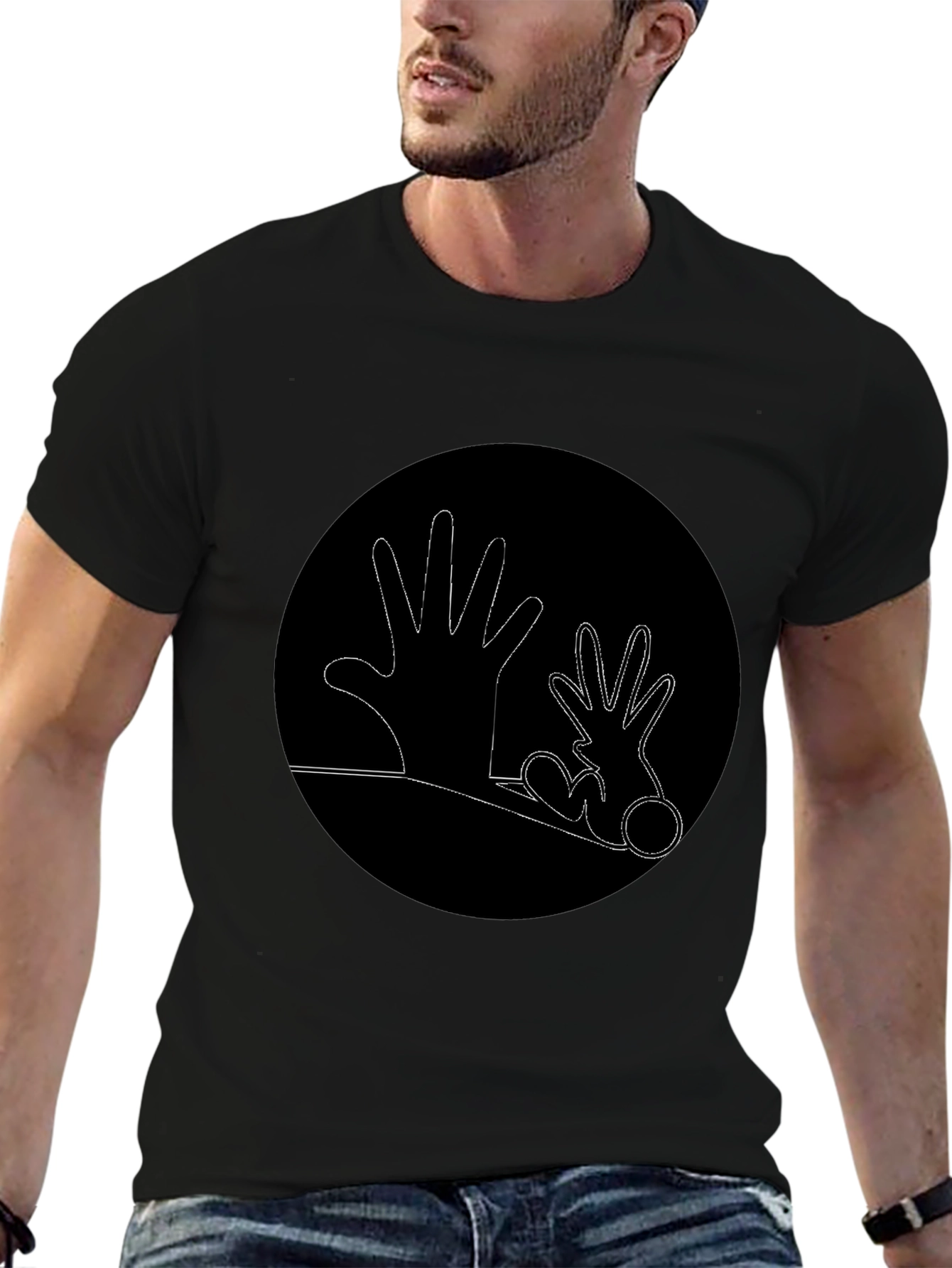 Hands Graphic Black T-Shirt