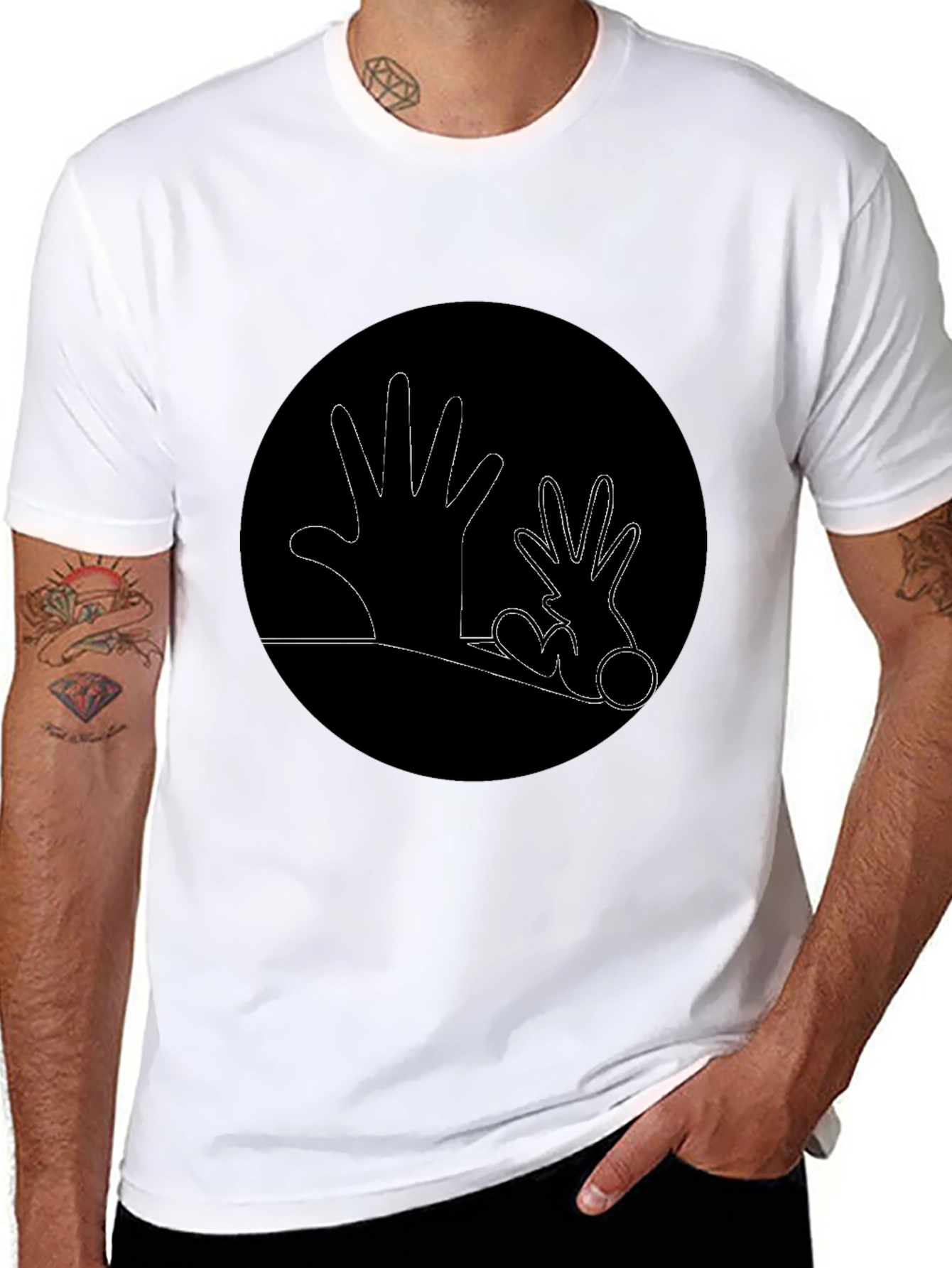 Hands Graphic Black T-Shirt