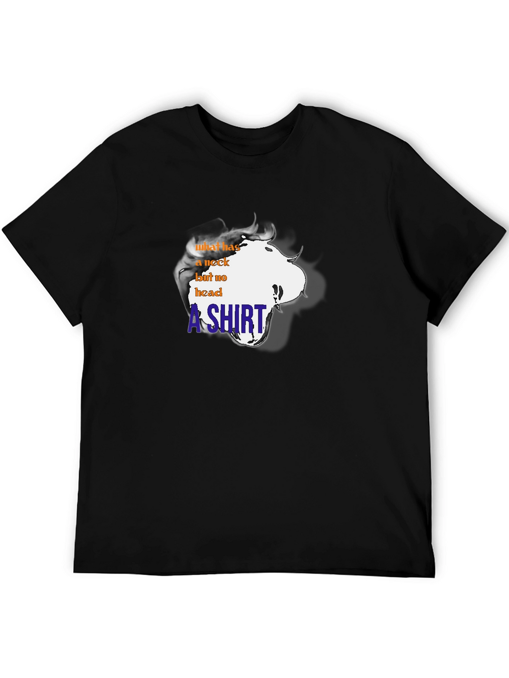 Funny T-Shirt: What has a neck but no head?