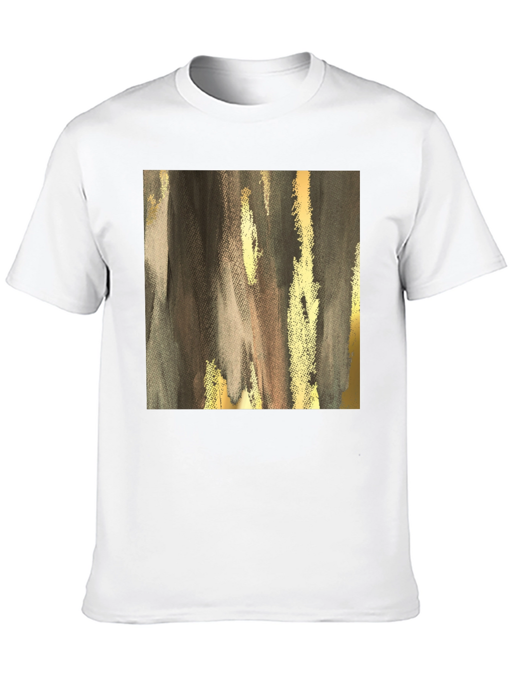 Abstract Gold & Gray Graphic Tee