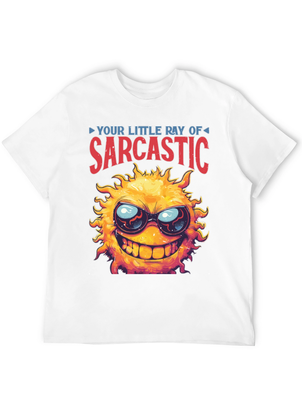 Sarcastic Sun Graphic T-Shirt - Black