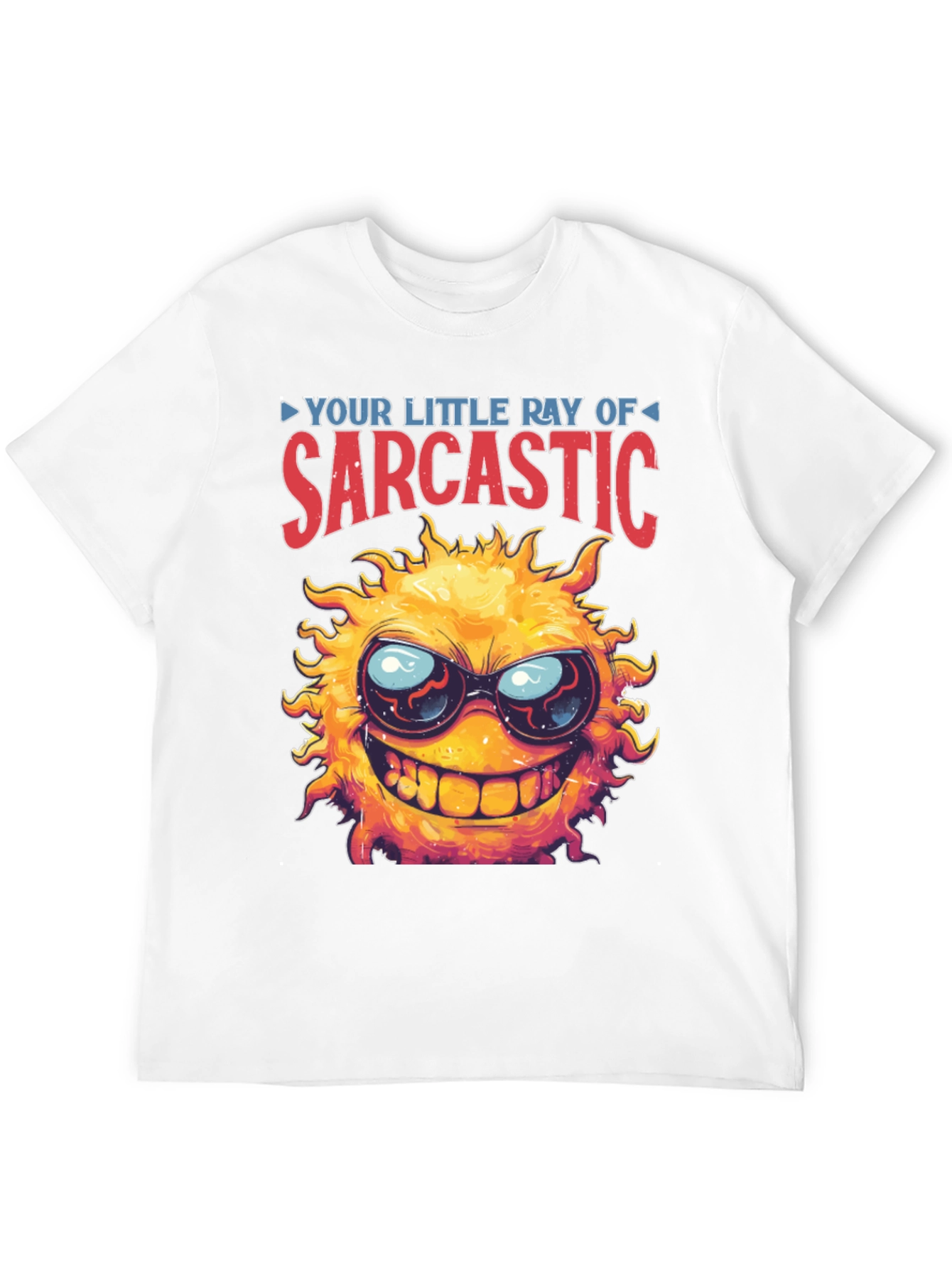 Sarcastic Sun Graphic T-Shirt - Black