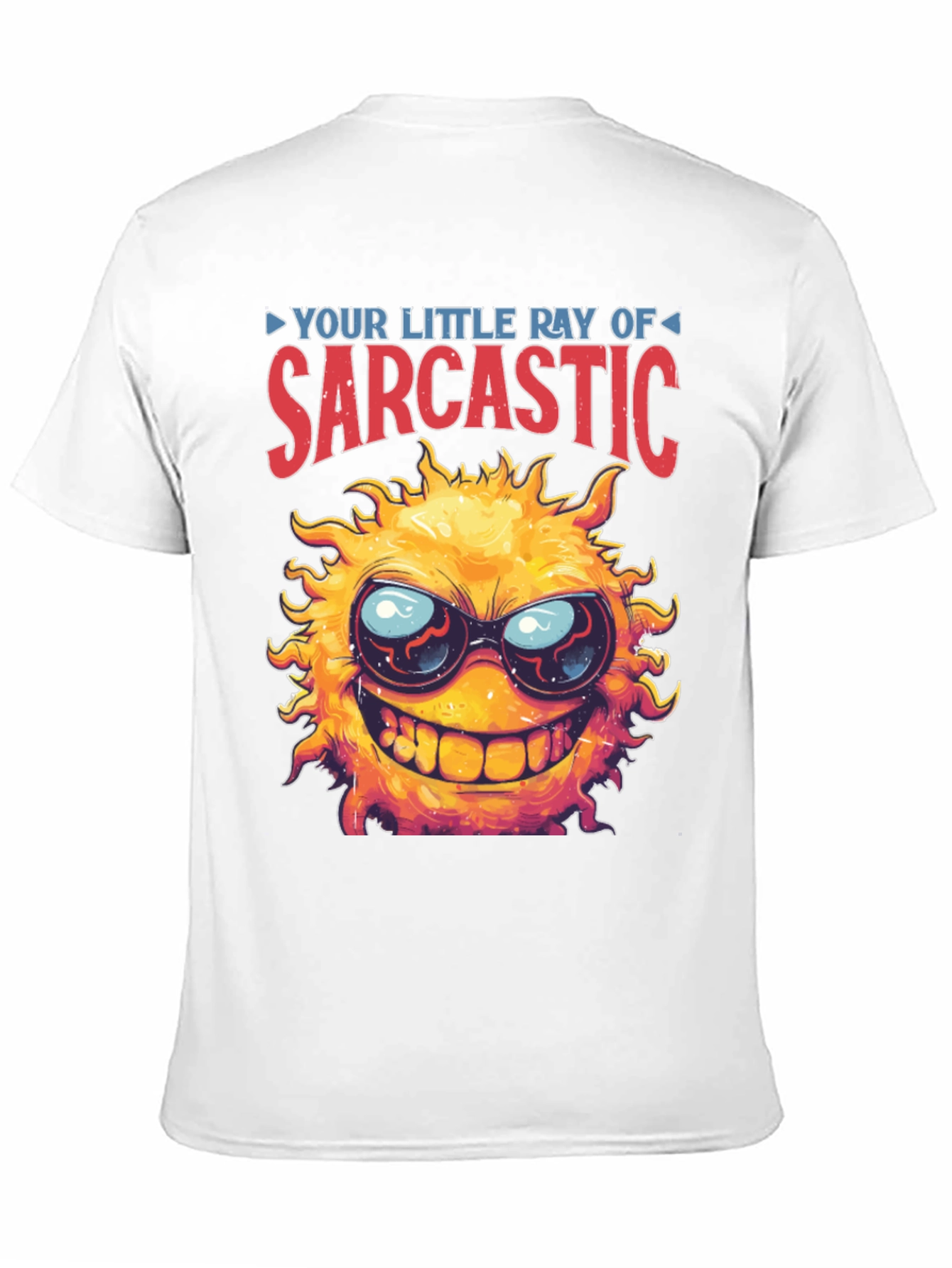 Sarcastic Sun Graphic T-Shirt - Black