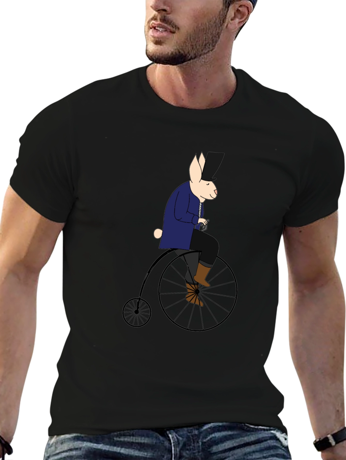 Rabbit on Penny Farthing T-Shirt