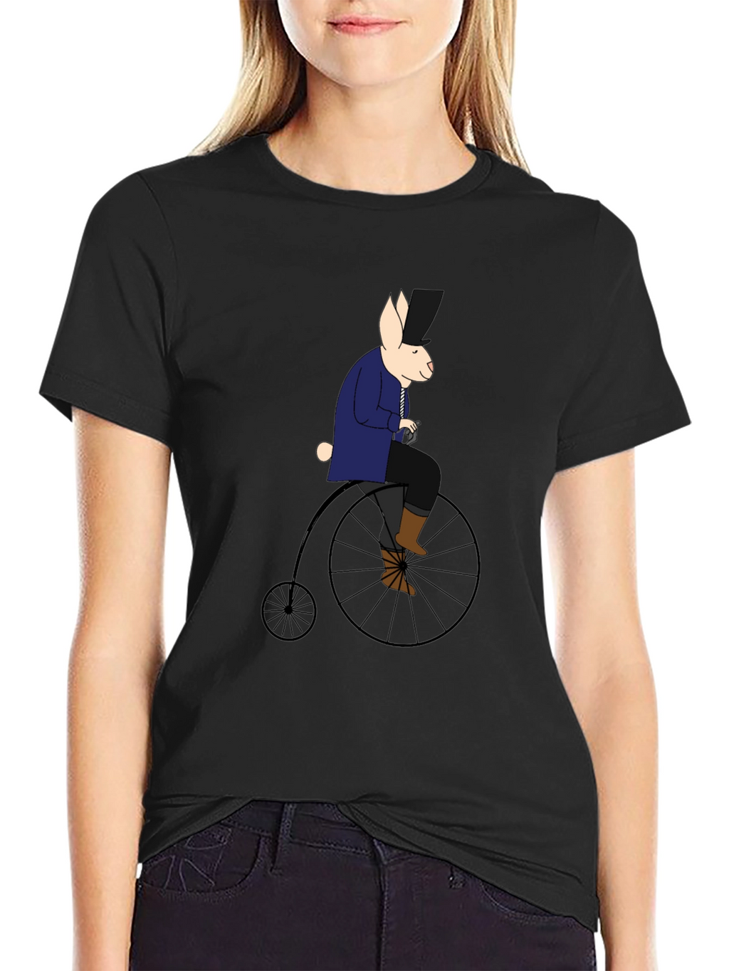 Rabbit on Penny Farthing T-Shirt