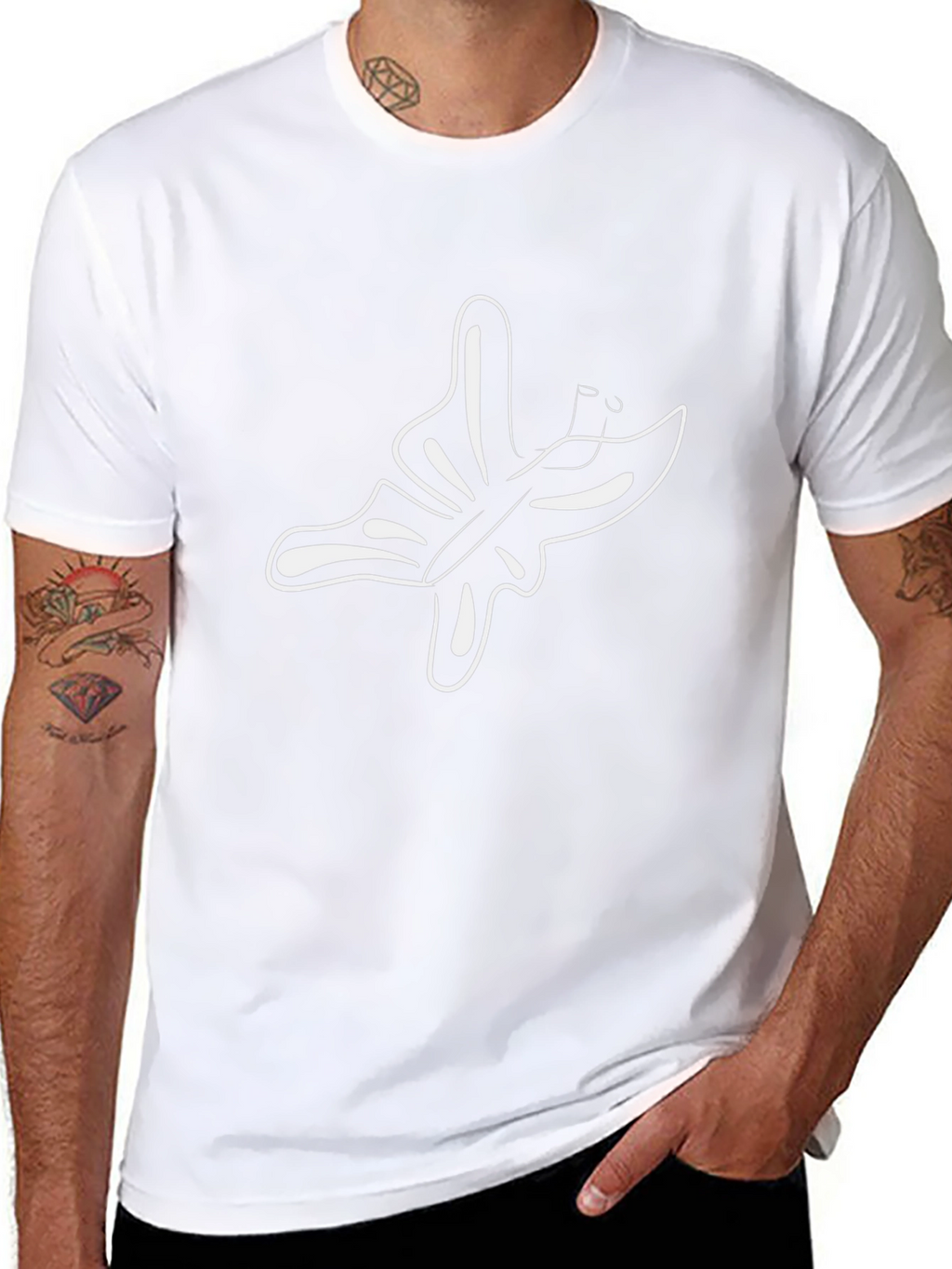 Butterfly Graphic Black T-Shirt for Men