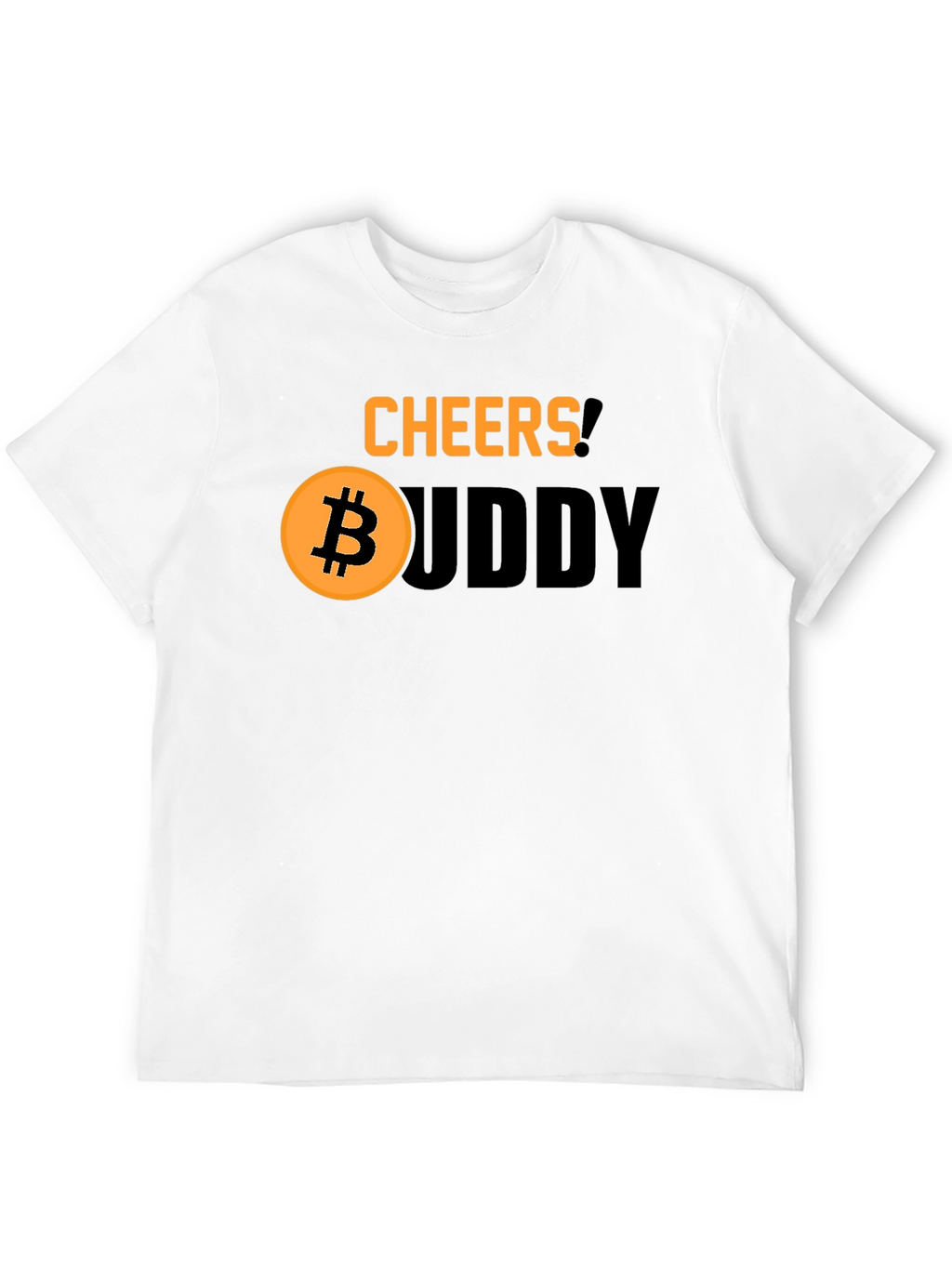 Cheers Buddy Bitcoin Graphic Tee - Black Cotton Shirt