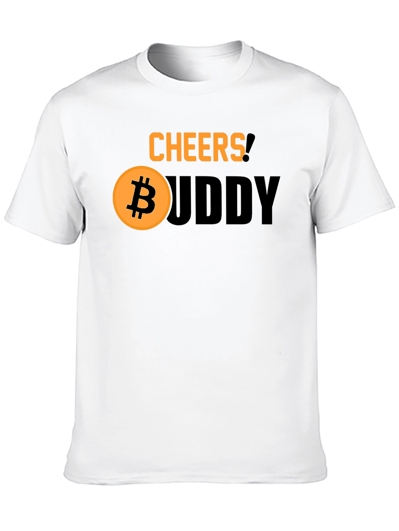 Cheers Buddy Bitcoin Graphic Tee - Black Cotton Shirt