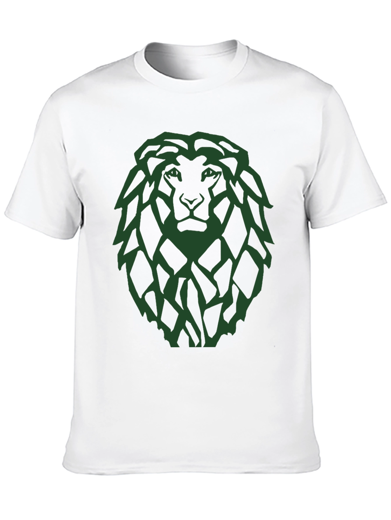 Lion Graphic Tee - Modern Green Print