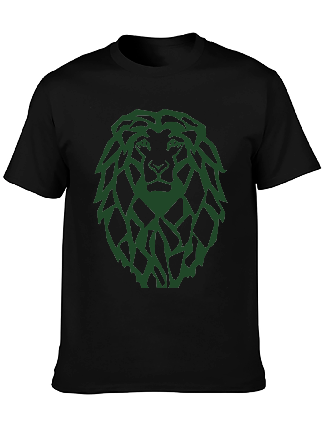 Lion Graphic Tee - Modern Green Print