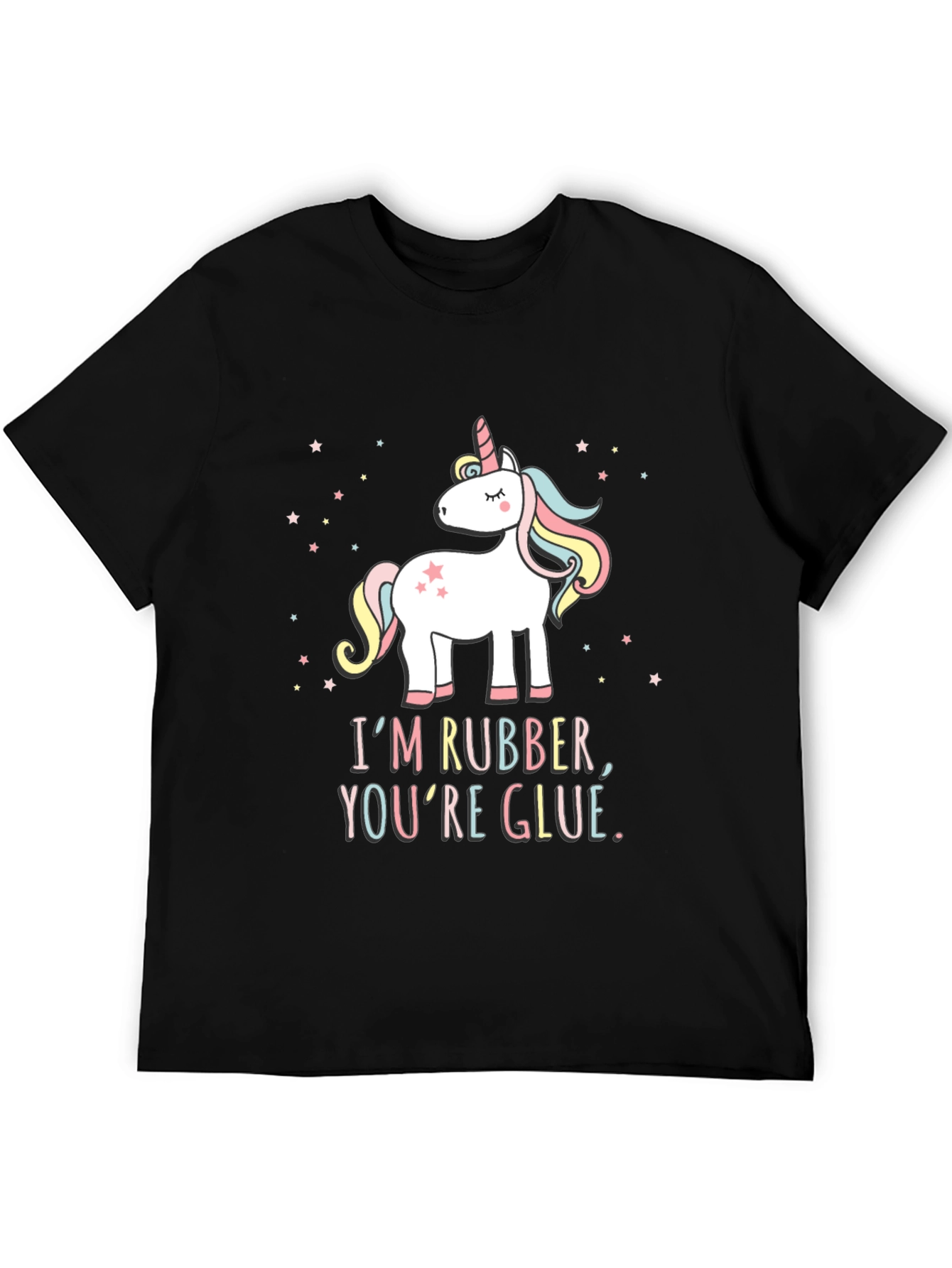 Unicorn Im Rubber Youre Glue Graphic T-Shirt