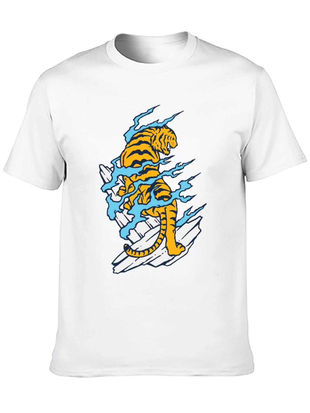 Black Tiger Graphic Tee - Stylish Mens T-Shirt
