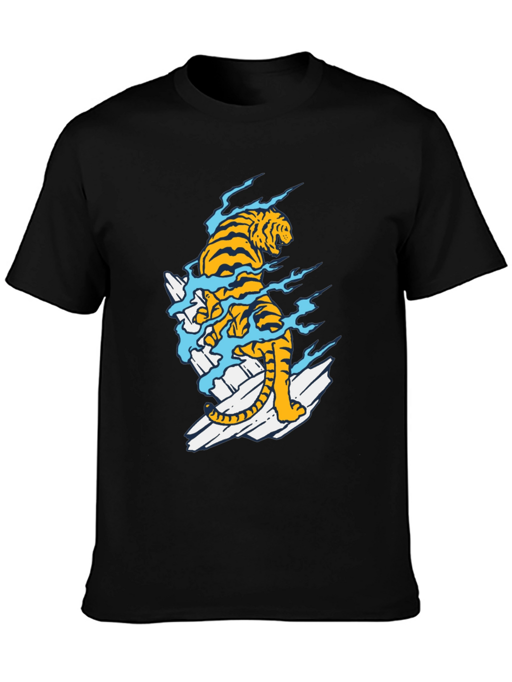 Black Tiger Graphic Tee - Stylish Mens T-Shirt