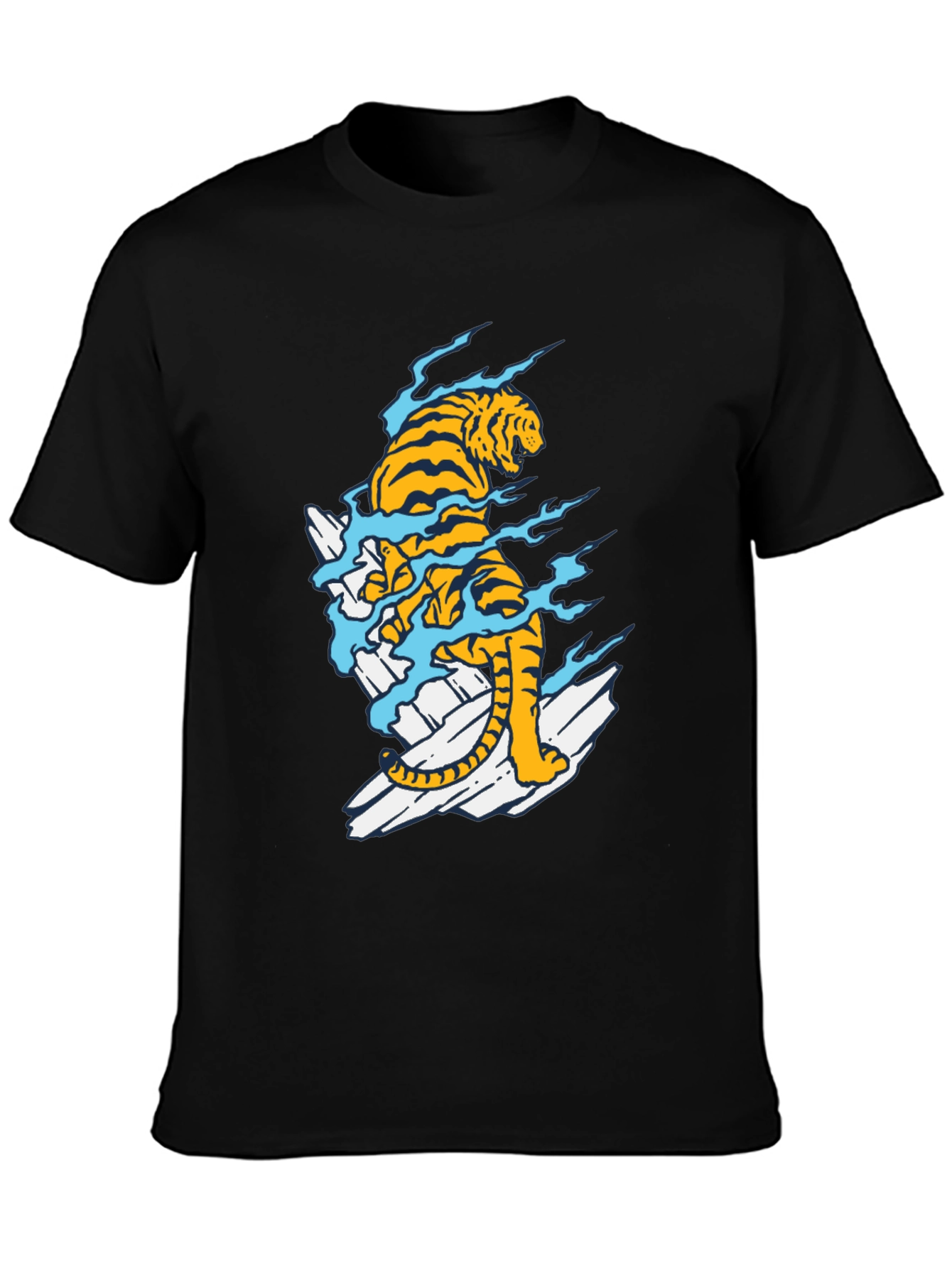 Black Tiger Graphic Tee - Stylish Mens T-Shirt