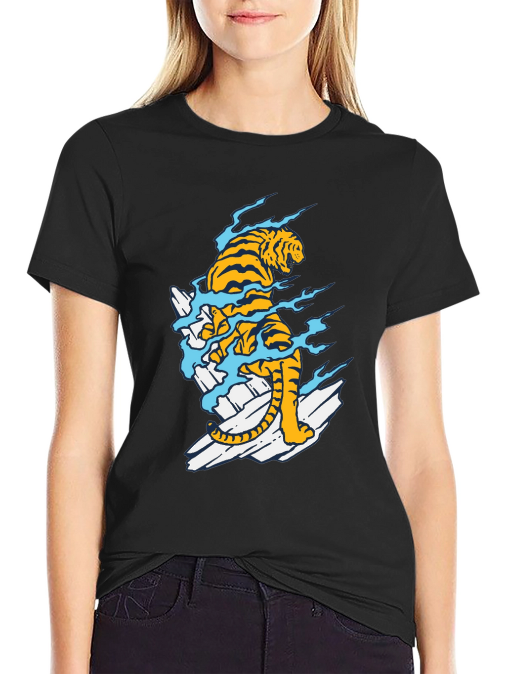 Black Tiger Graphic Tee - Stylish Mens T-Shirt