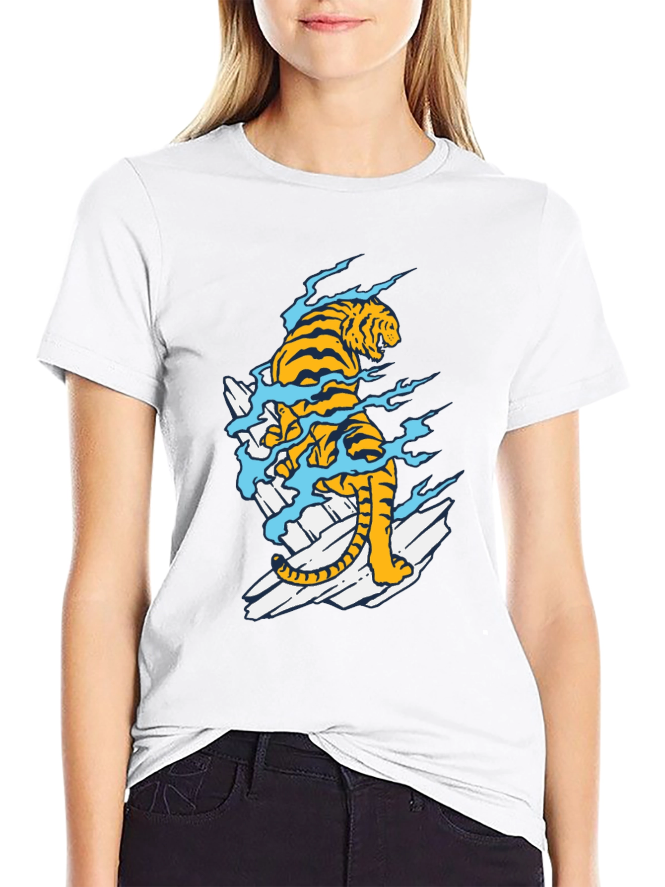 Black Tiger Graphic Tee - Stylish Mens T-Shirt
