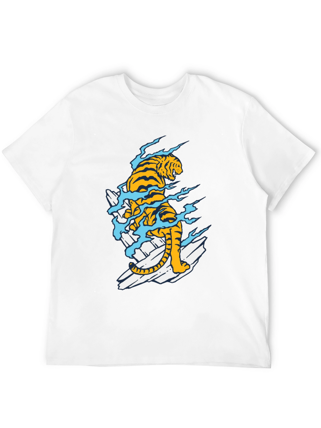 Black Tiger Graphic Tee - Stylish Mens T-Shirt