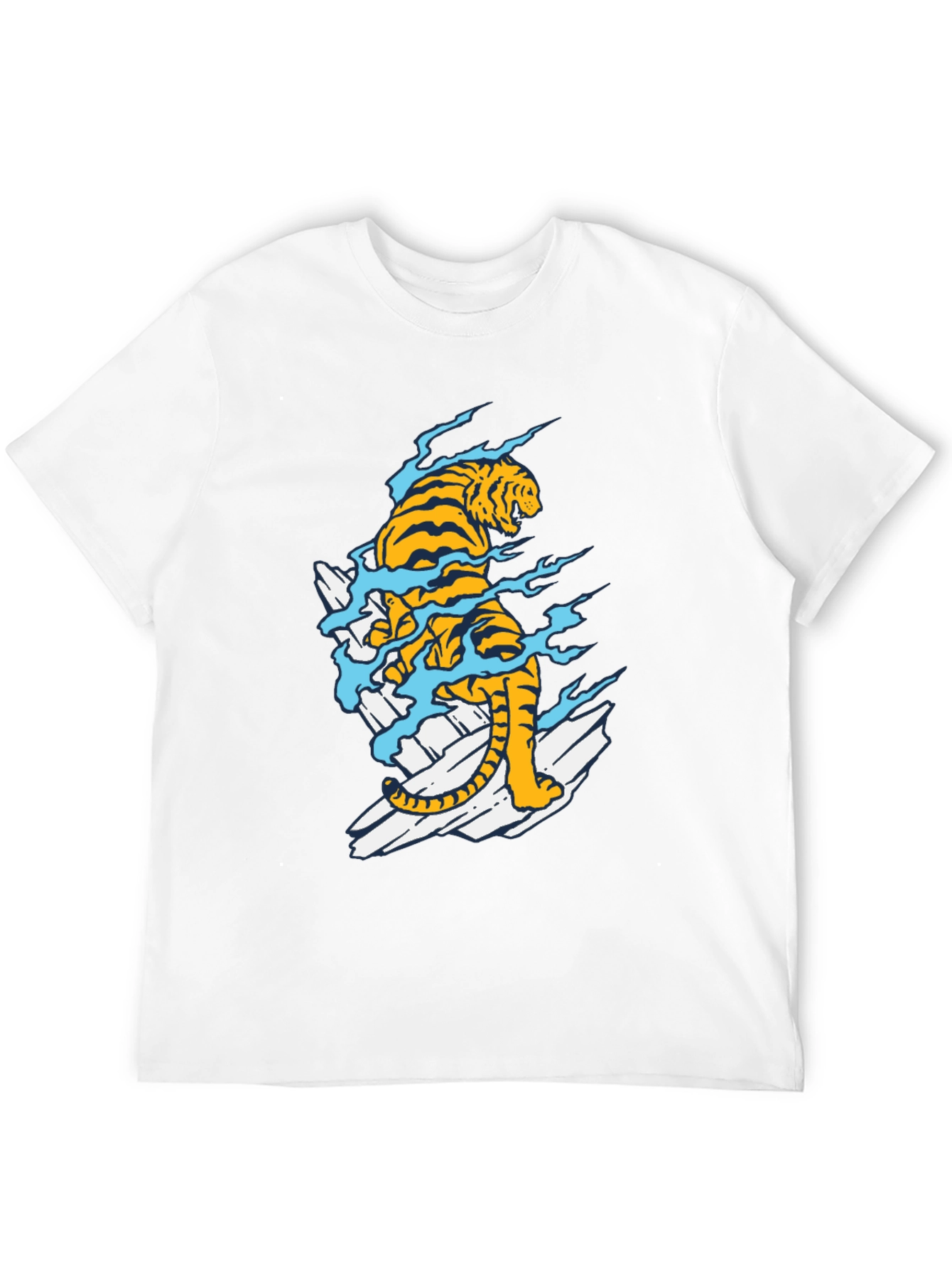 Black Tiger Graphic Tee - Stylish Mens T-Shirt