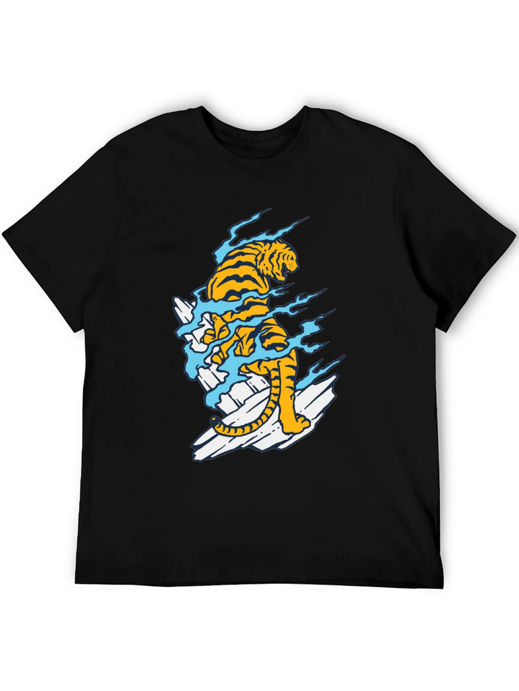 Black Tiger Graphic Tee - Stylish Mens T-Shirt