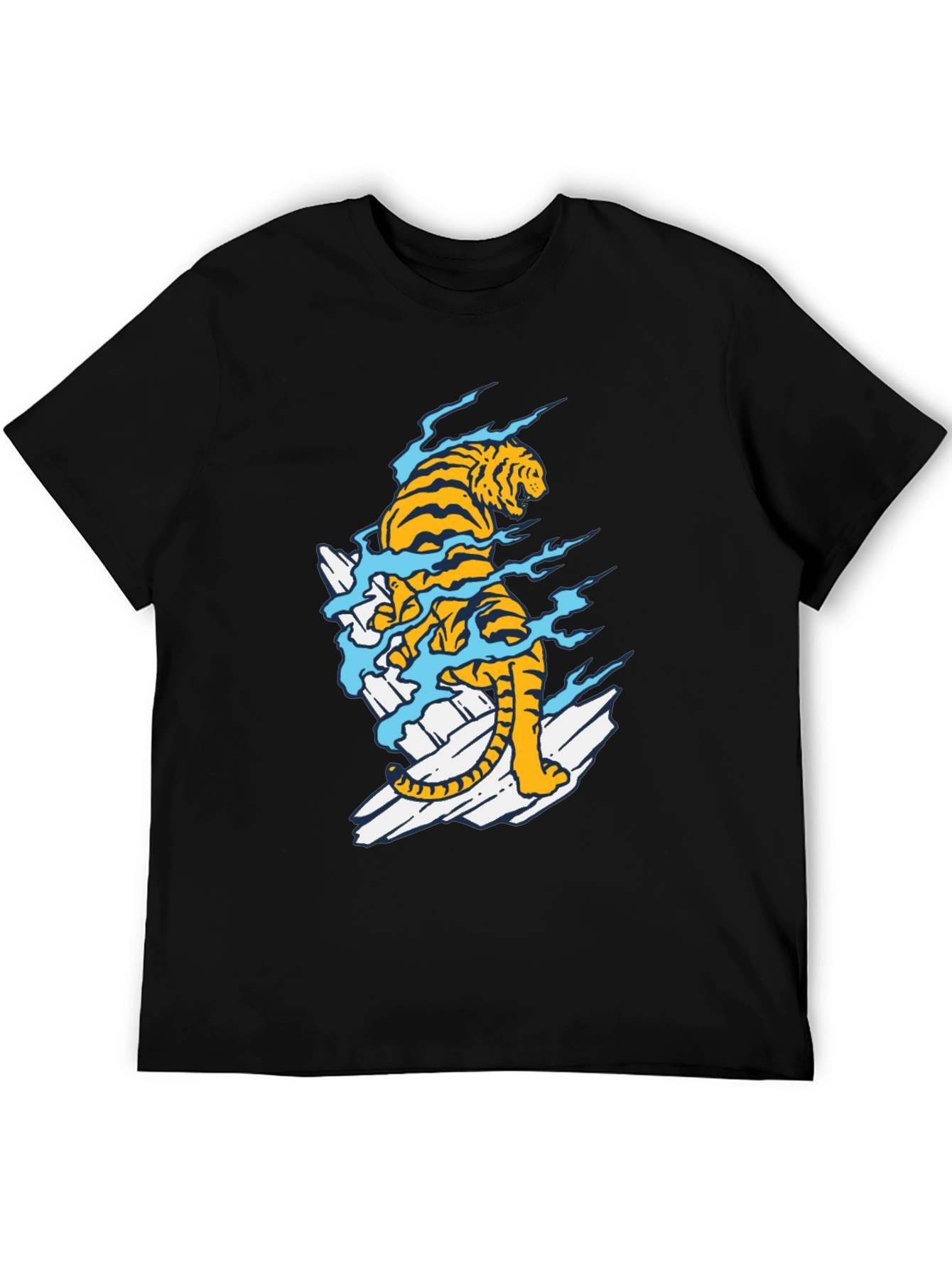 Black Tiger Graphic Tee - Stylish Mens T-Shirt