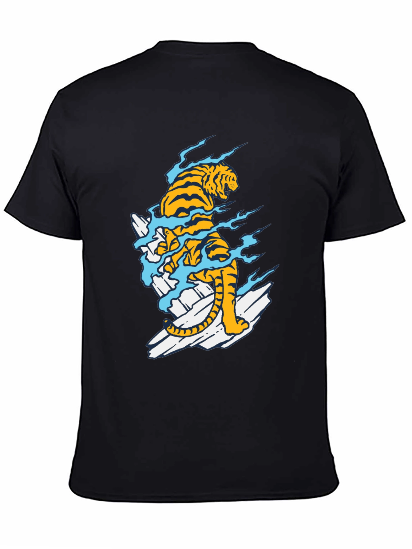 Black Tiger Graphic Tee - Stylish Mens T-Shirt