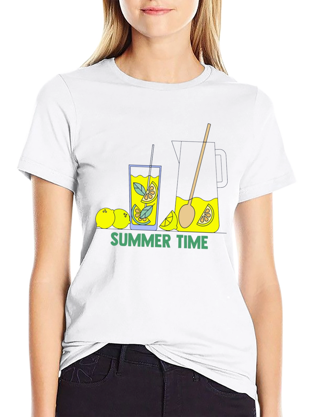 Summer Time Lemonade Black T-Shirt