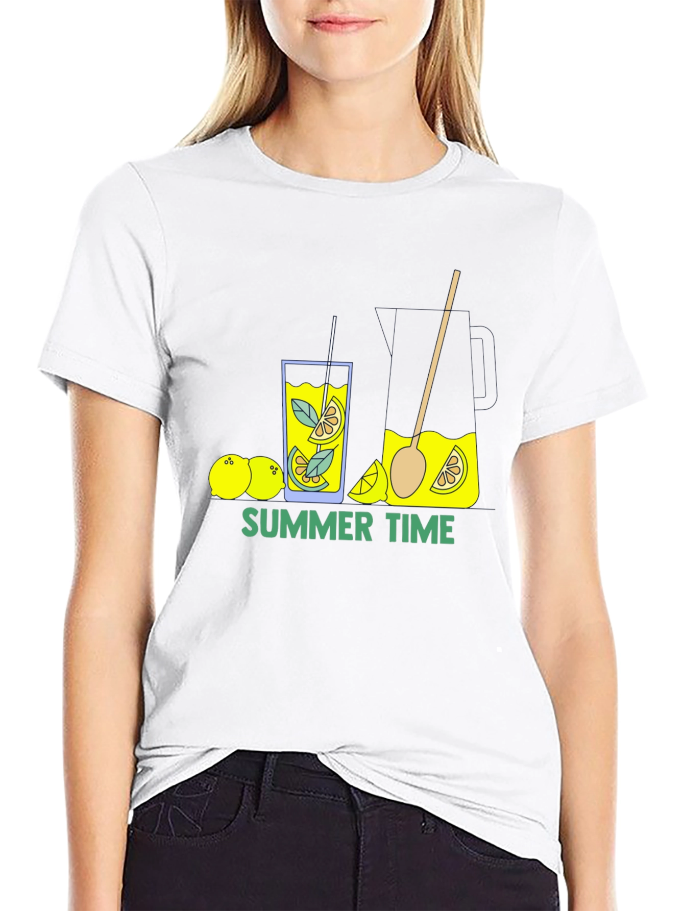 Summer Time Lemonade Black T-Shirt