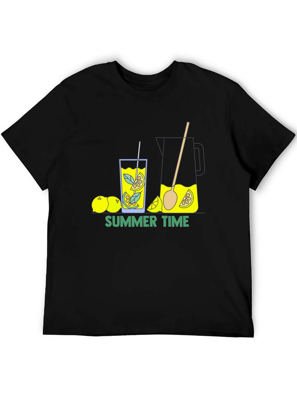 Summer Time Lemonade Black T-Shirt