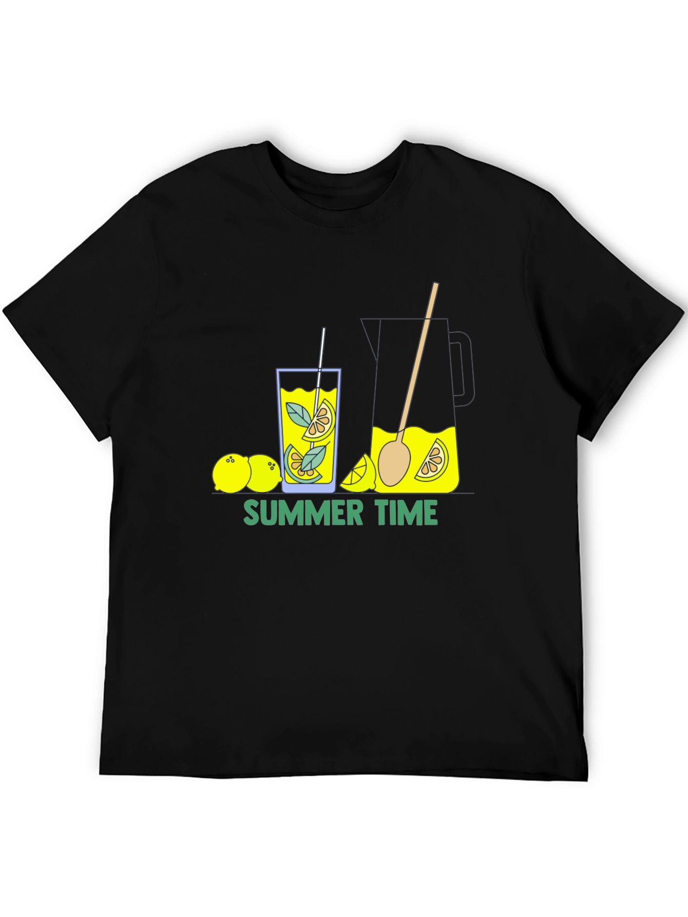 Summer Time Lemonade Black T-Shirt