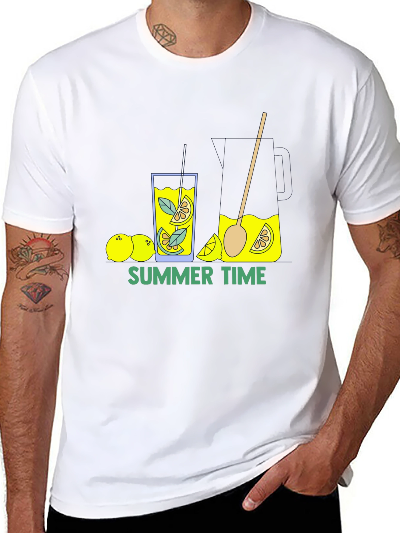 Summer Time Lemonade Black T-Shirt