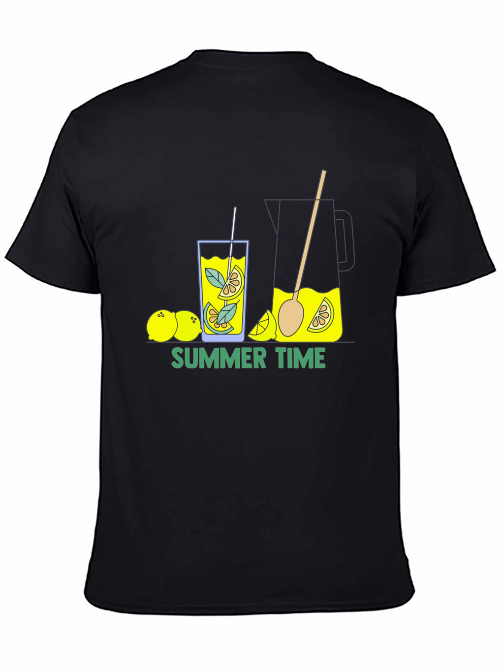 Summer Time Lemonade Black T-Shirt