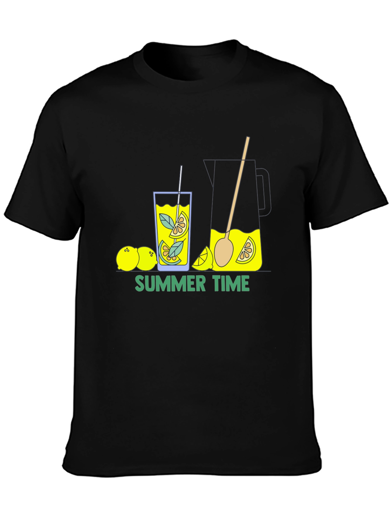 Summer Time Lemonade Black T-Shirt