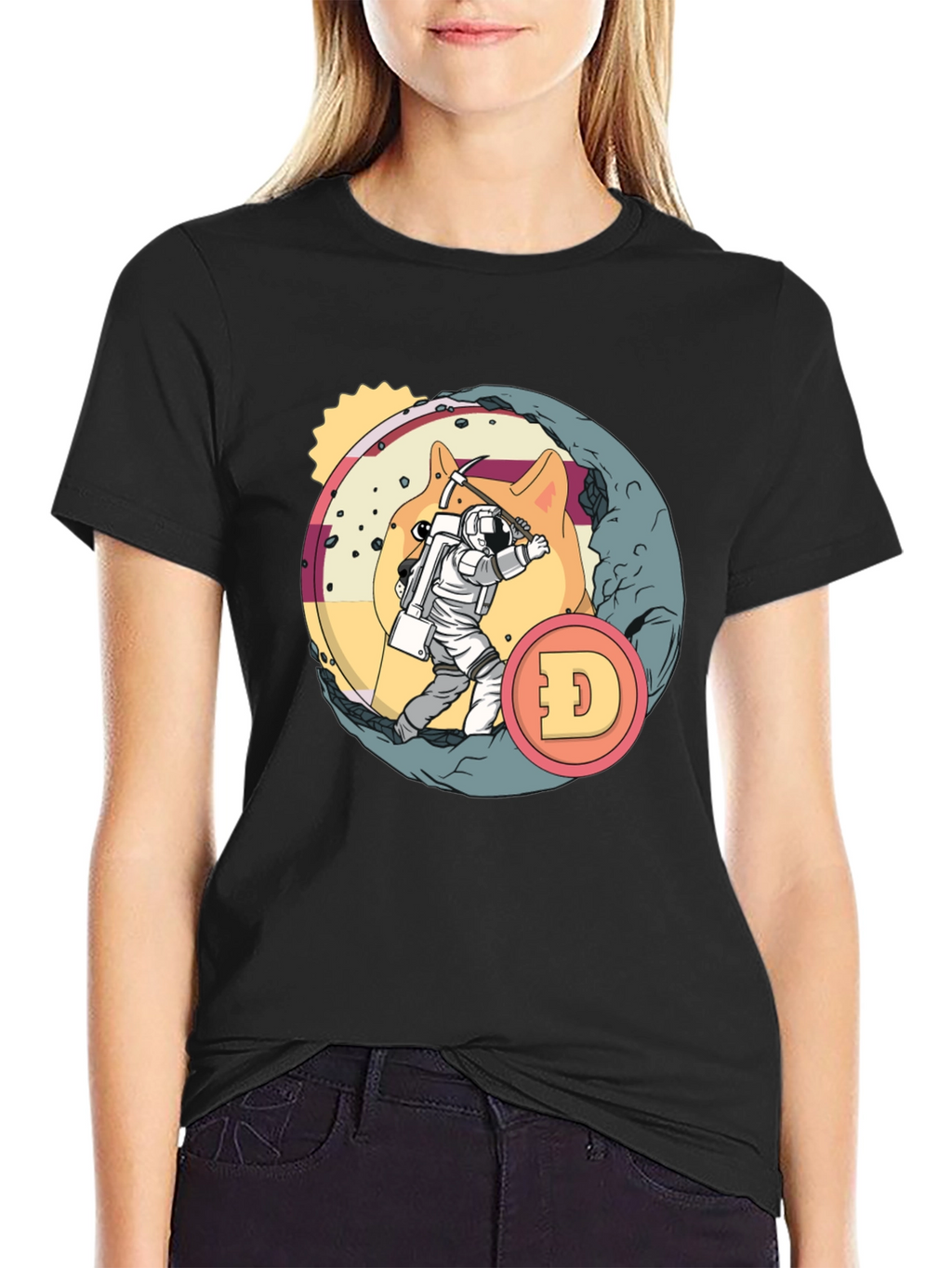 Dogecoin Mining T-Shirt - Crypto Astronaut