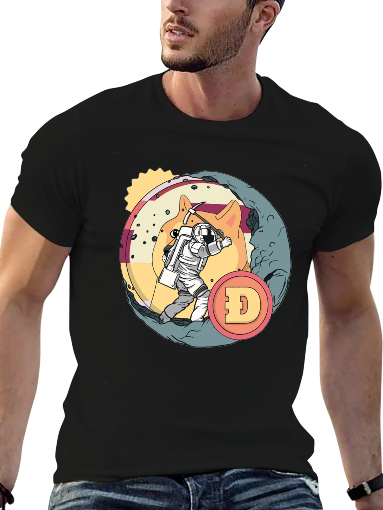 Dogecoin Mining T-Shirt - Crypto Astronaut