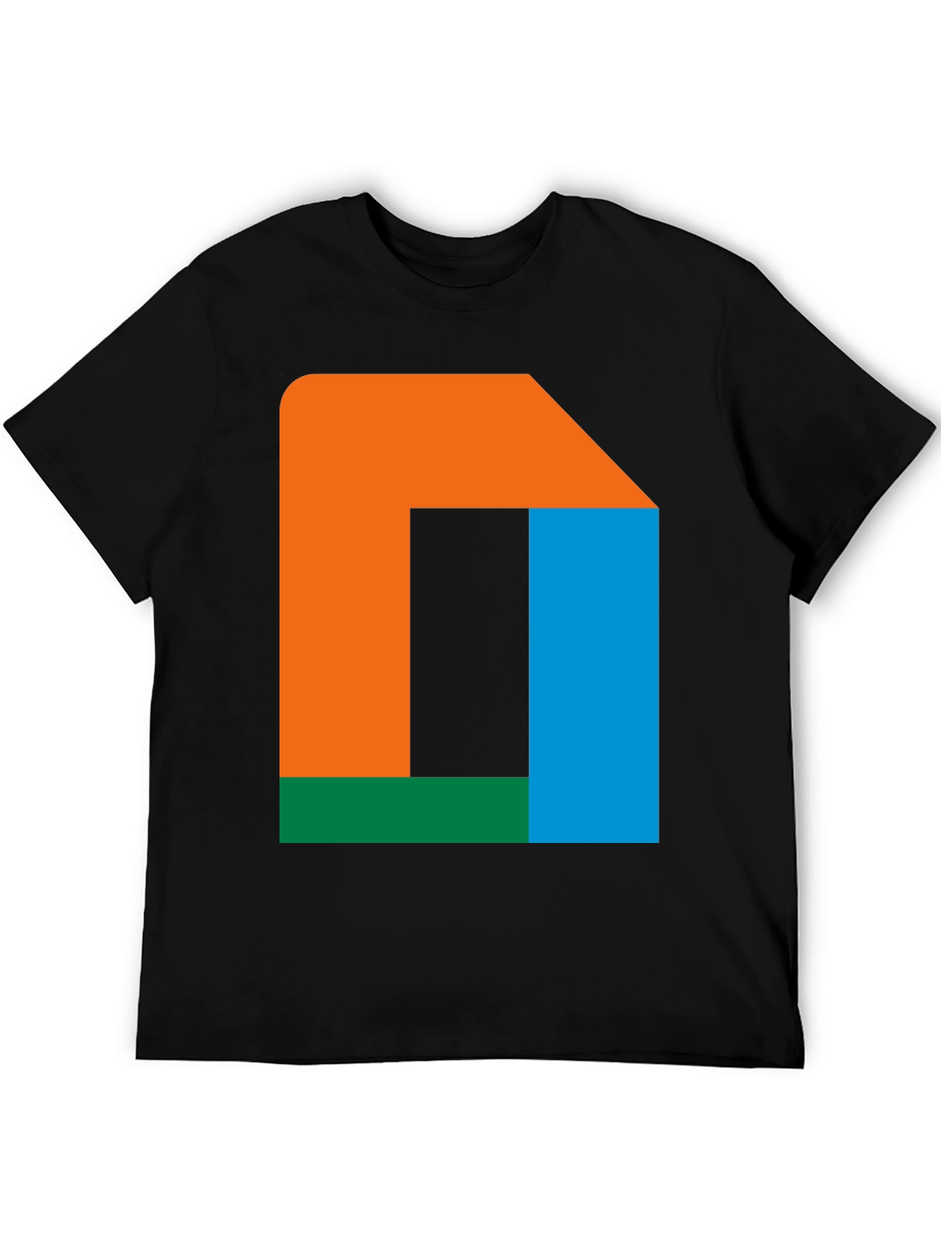 Abstract Color Block T-Shirt - Modern Geometric Design