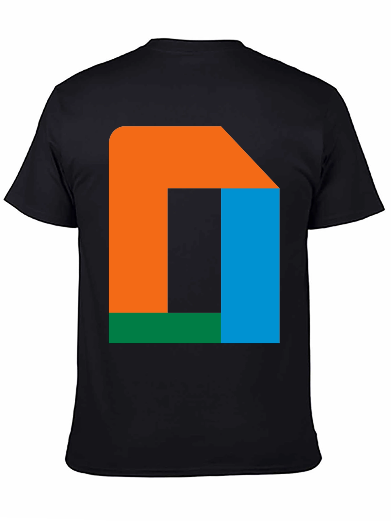 Abstract Color Block T-Shirt - Modern Geometric Design