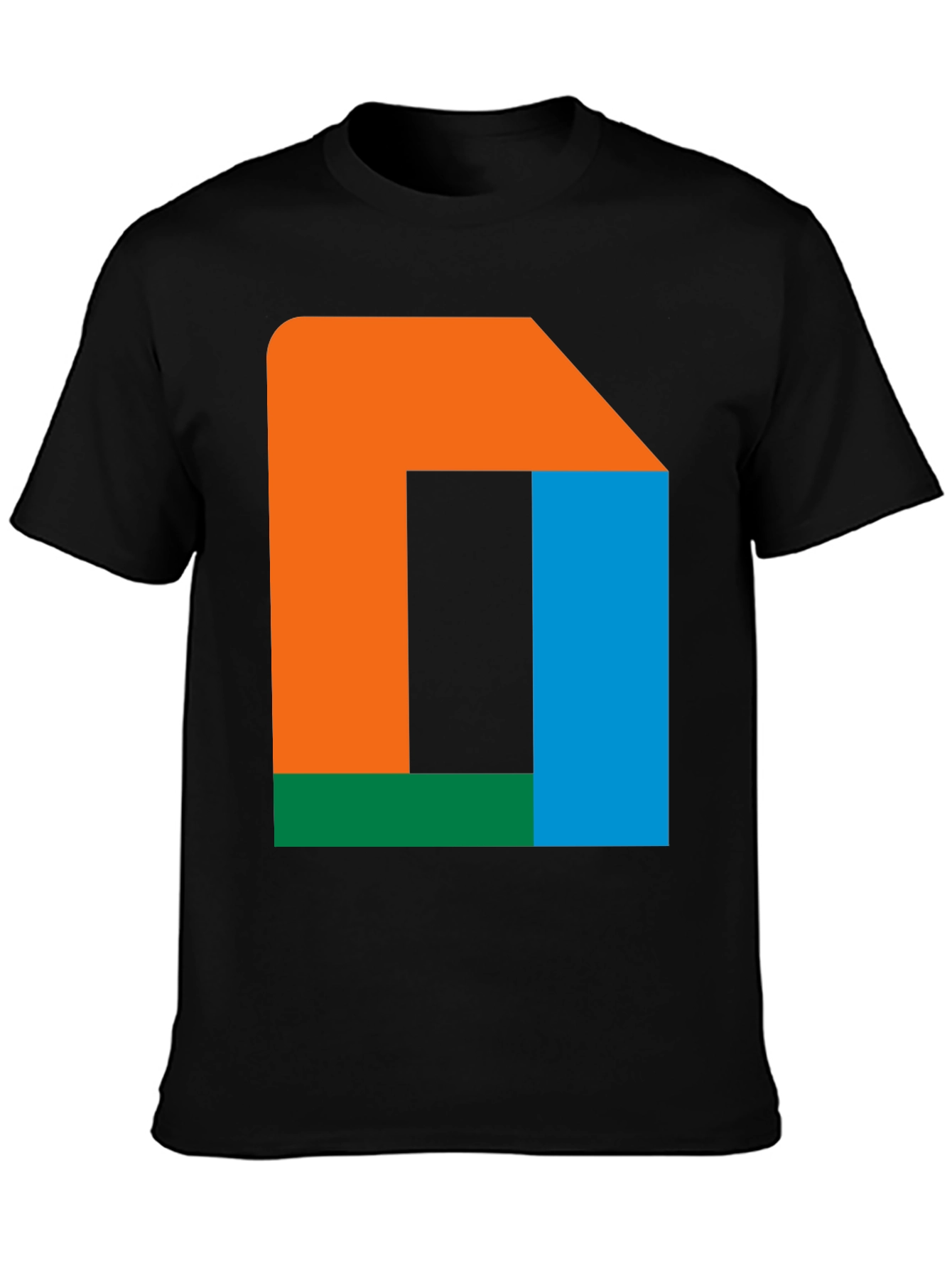 Abstract Color Block T-Shirt - Modern Geometric Design