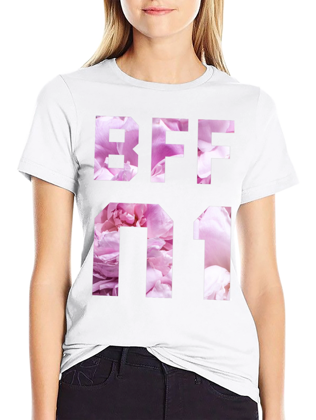 Floral BFF Number One Graphic T-Shirt