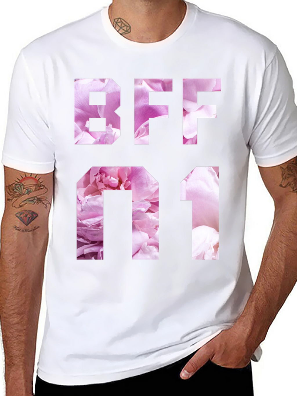 Floral BFF Number One Graphic T-Shirt
