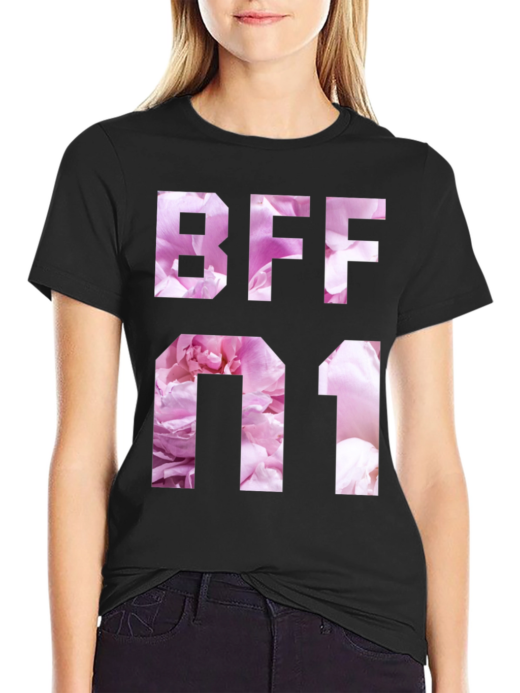 Floral BFF Number One Graphic T-Shirt