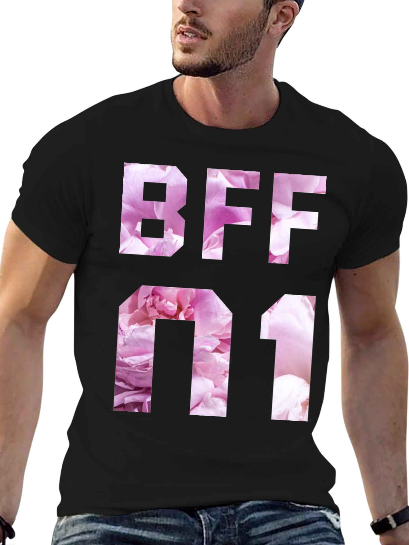 Floral BFF Number One Graphic T-Shirt