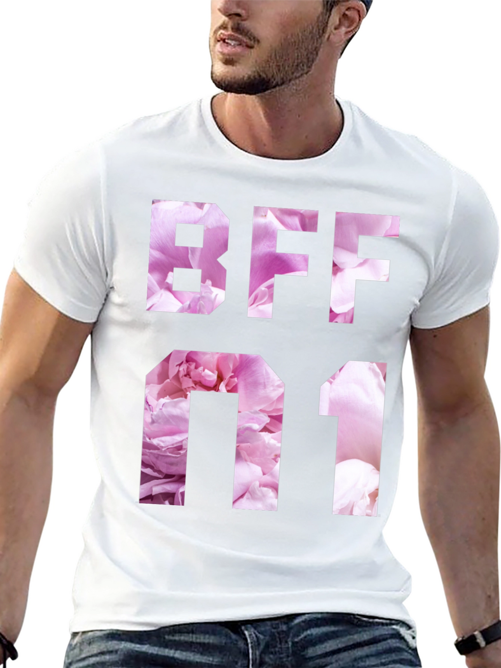 Floral BFF Number One Graphic T-Shirt