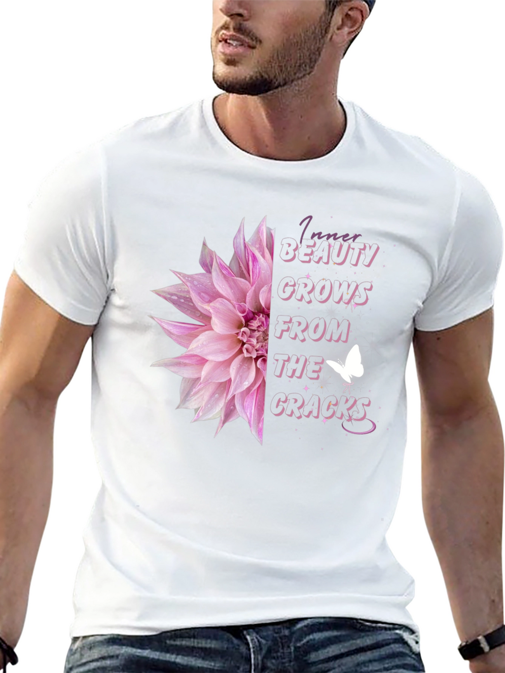 Floral Inspirational T-Shirt - Inner Beauty